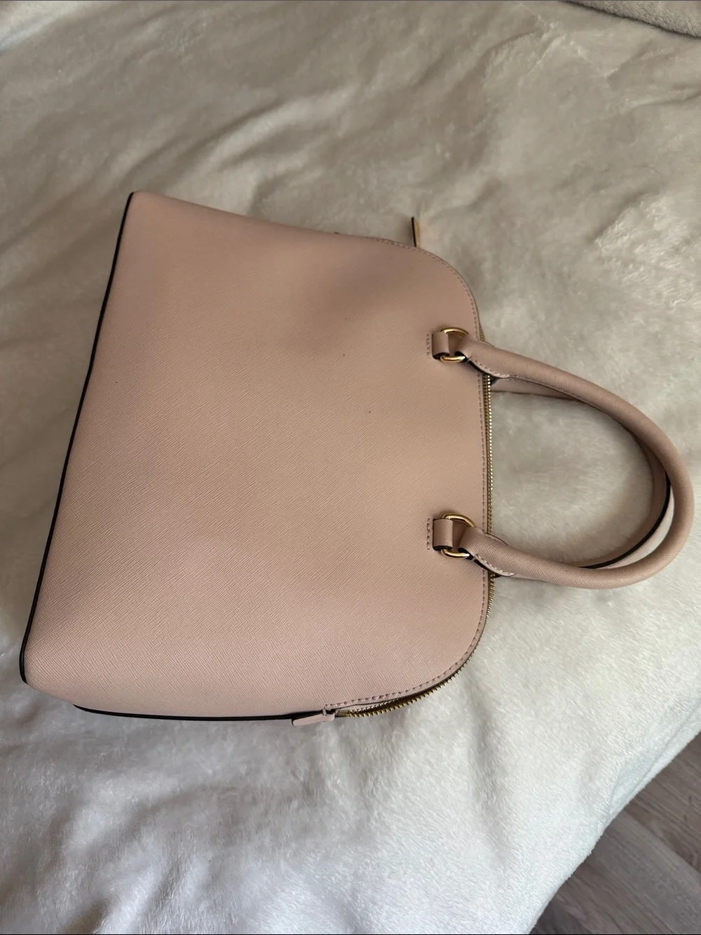 Michael Kors Pale Pink Dome Satchel with Gold Hardware